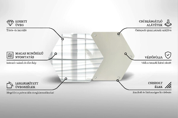Chopping board glass Modern structure
