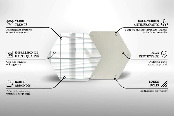 Chopping board glass Modern structure