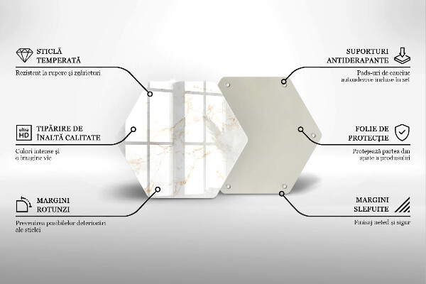 Glass worktop saver Decorative stone marble