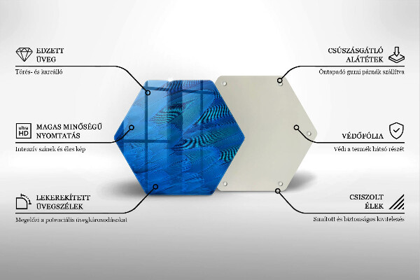 Glass chopping board Bird feathers