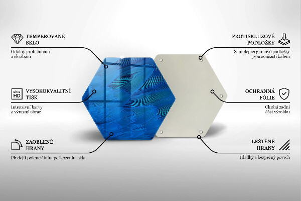 Glass chopping board Bird feathers