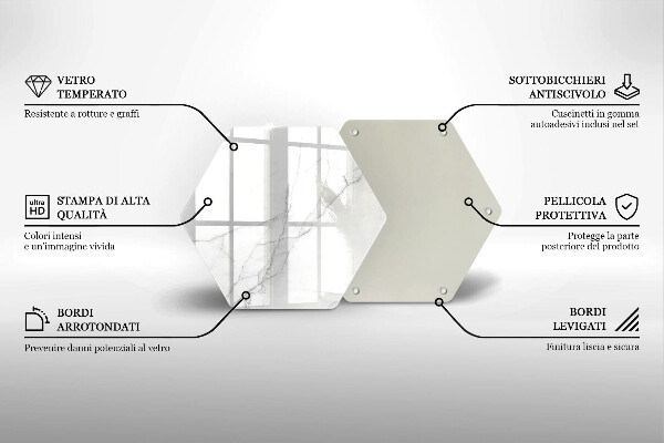 Glass chopping board Marble stone background