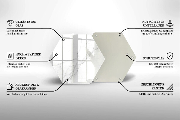 Glass chopping board Marble stone background