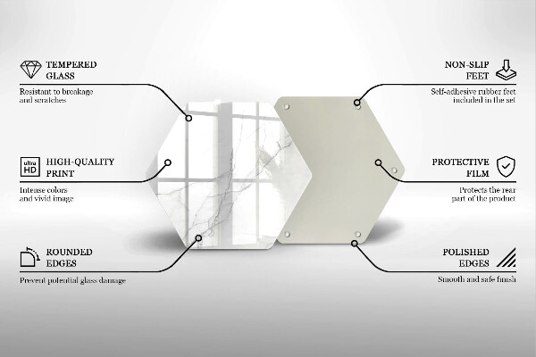 Glass chopping board Marble stone background