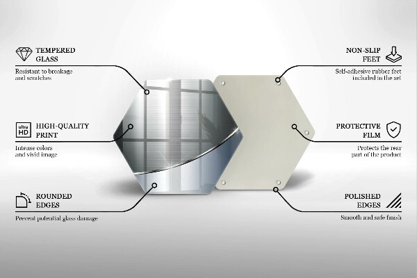 Chopping board glass Pattern metal abstraction