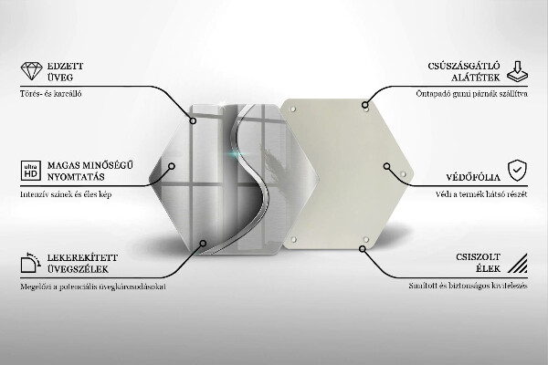 Chopping board Silver metal abstraction