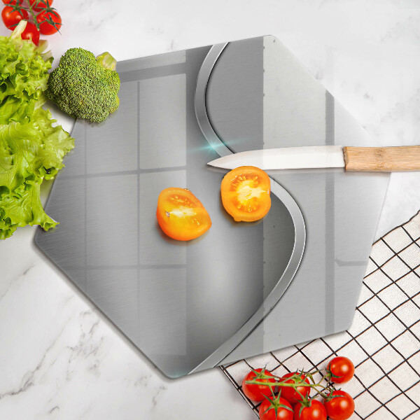Chopping board Silver metal abstraction