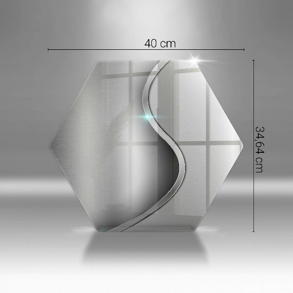 Chopping board Silver metal abstraction