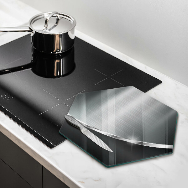 Glass worktop saver Abstraction with metal