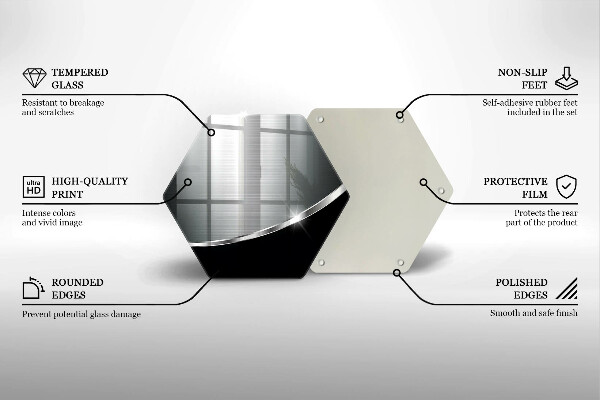 Glass worktop saver Abstraction with metal