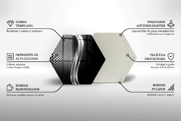 Glass worktop saver Metal structure