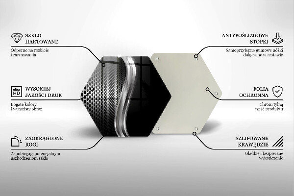 Glass worktop saver Metal structure