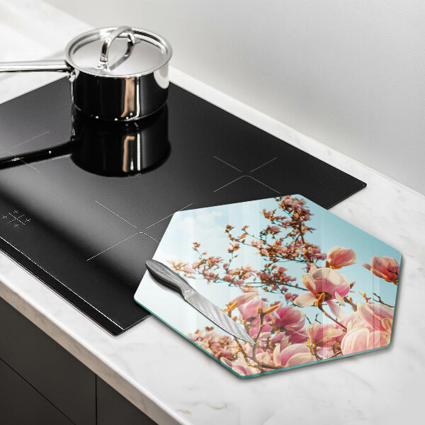 Chopping board Pink Flowers Tree