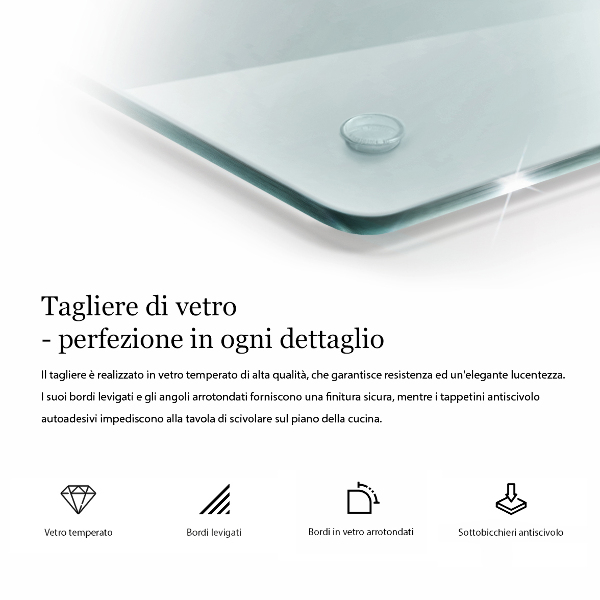 Chopping board transparent 2x12x20 in