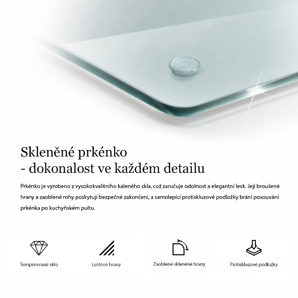 Chopping board transparent 2x12x20 in