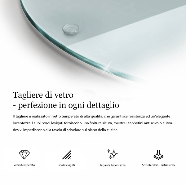 Transparent glass worktop saver 16 in