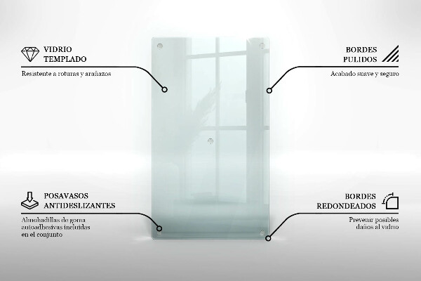 Transparent glass kitchen board 20x12 in