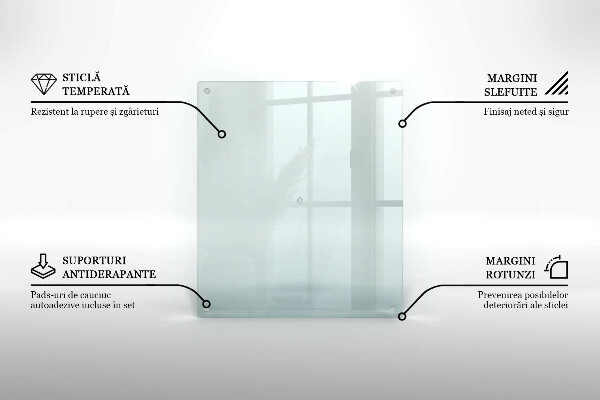 Transparent chopping board glass 24x20 in