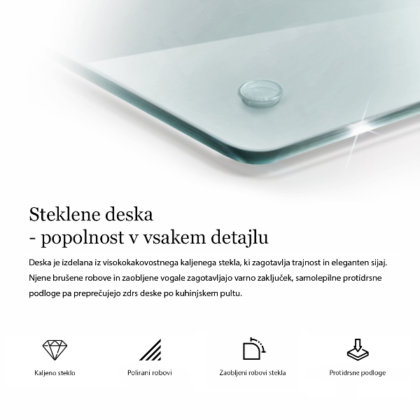 Transparent chopping board 16 in