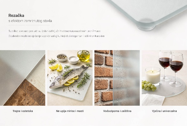 Glass chopping board 23.6”x20.5”