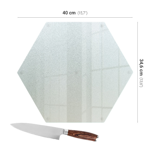 Chopping board glass 15.7”x13.6”
