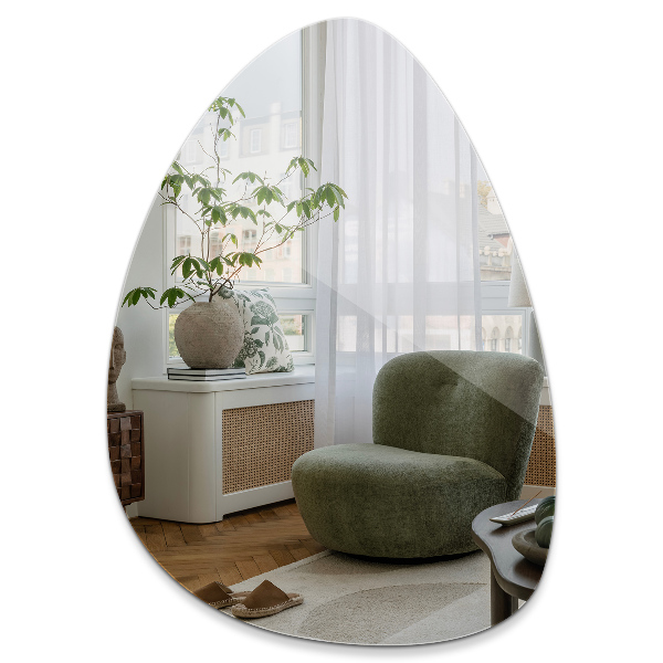 Egg-shaped mirror 50x70 cm