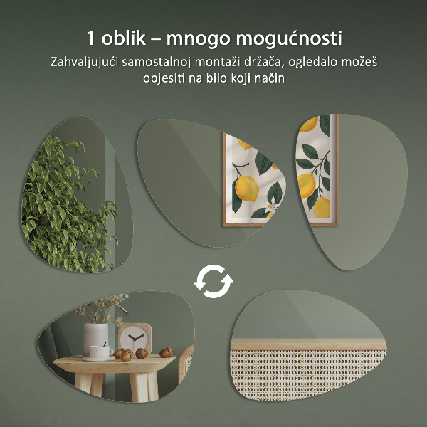 Ovoid mirror 64x90 cm