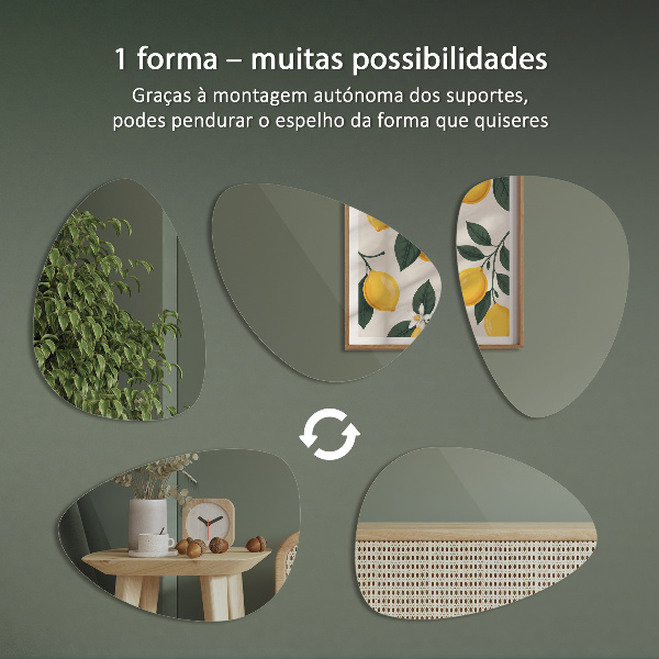 Ovoid mirror 64x90 cm