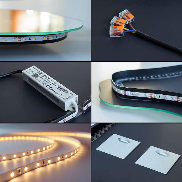 Egg shaped LED mirror 57x80 cm