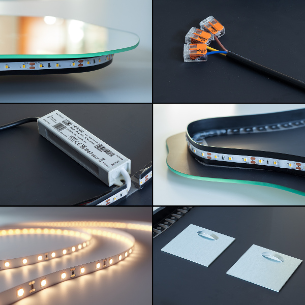 Egg shaped LED mirror 57x80 cm