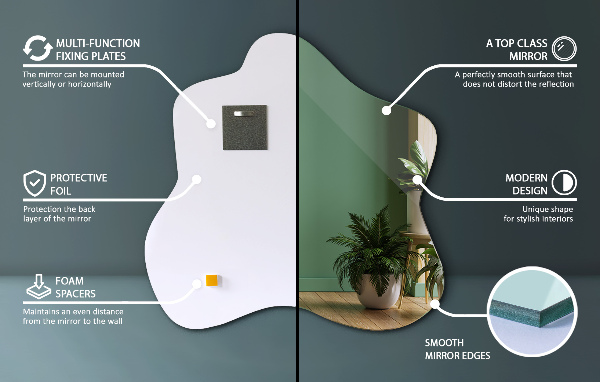 Mirror splash irregular 68x67 cm