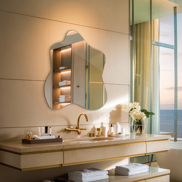 Mirror splash irregular 77x77 cm