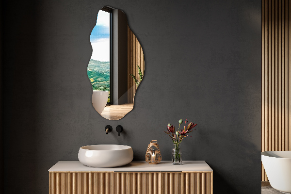 Irregular shape mirror stain 20x40 in