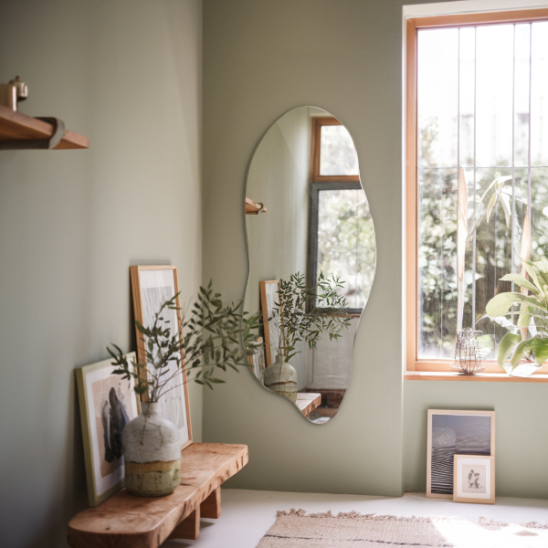 Irregular mirror decorative for the wall 35x80 cm