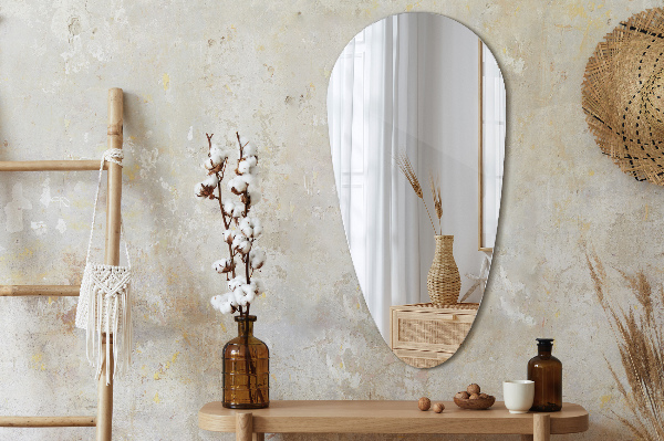 Teardrop shaped mirror without frame 35x70 cm