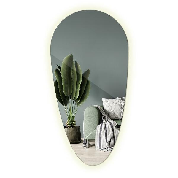 Teardrop illuminated mirror 35x70 cm