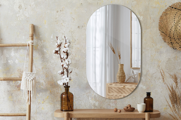 Oval frameless mirror 52x90 cm