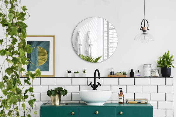 Round frameless wall mirror 50 cm