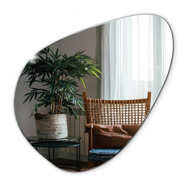 Organic shape mirror beautiful hanging addition 58x58 cm