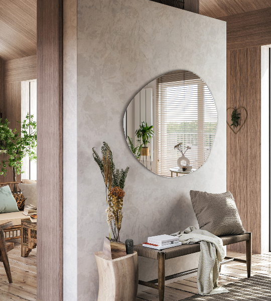 Irregular frameless mirror 48,3x47,9 cm