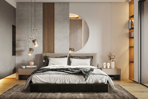 Modern half mirror without frame 50x100 cm