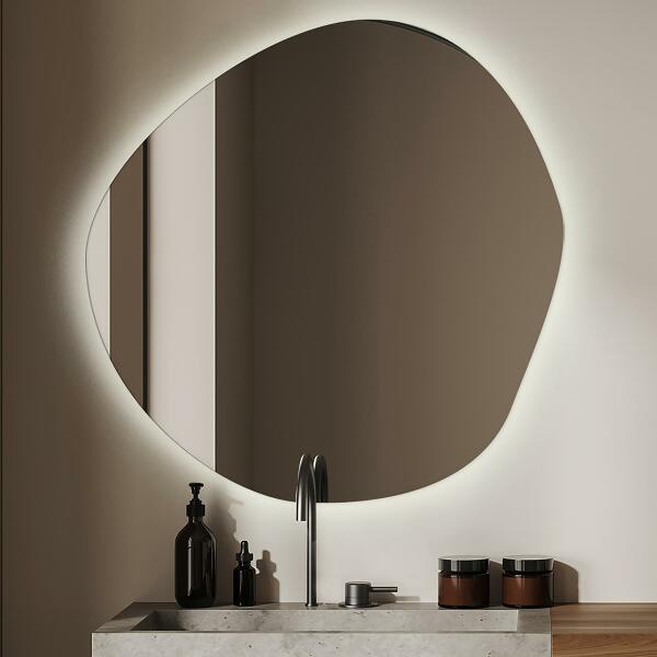 Irregular led mirror 48x48 cm