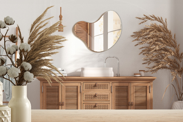 Mirror asymetric without frame 77x77 cm