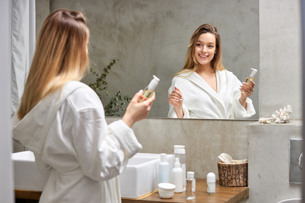 Rectangular wall mirror without frame 60x40 cm