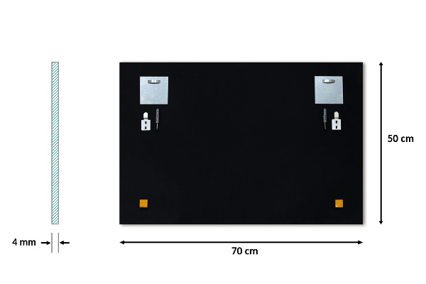 Rectangle mirror without frame 70x50 cm