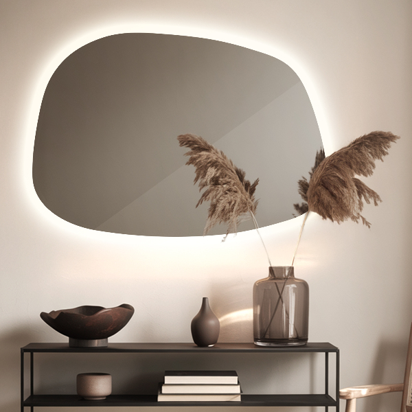 Irregular led mirror 49x34 cm