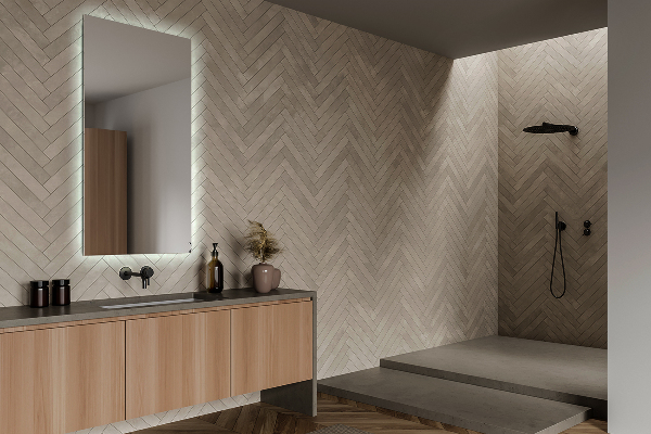 Rectangular light up bath mirror 100x70 cm