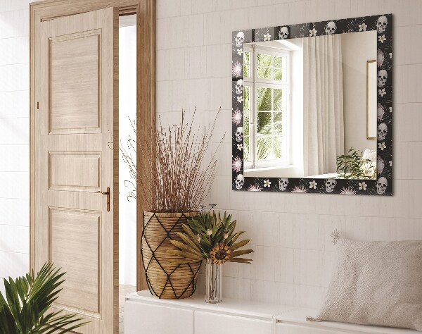 Decorative mirror Skulls and flowers