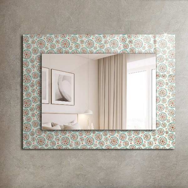 Decorative mirror Drawing of coloured circles