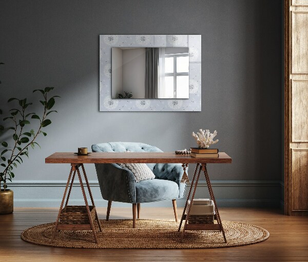 Wall mirror design Blown flowers